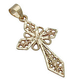 Anhänger, filigranes Kreuz, 9Kt GOLD