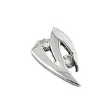 Anhänger, mit Zirkonia, 9Kt Weißgold