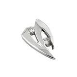 Anhänger, mit Zirkonia, 9Kt Weißgold