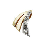 Anhänger, bicolor, Zirkonia, 9Kt GOLD