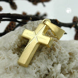 Anhänger, Kreuz diamantiert, 14Kt GOLD