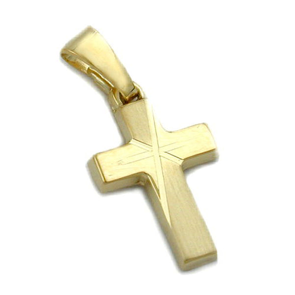 Anhänger, Kreuz diamantiert, 14Kt GOLD