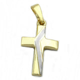 Anhänger, Kreuz bicolor, 14Kt GOLD