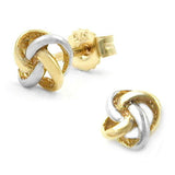 Stecker, Knoten, bicolor, 9Kt GOLD