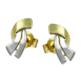 Stecker, bicolor-rhodiniert, 9Kt GOLD