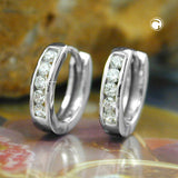 Creole, 12x Zirkonia, 9Kt Weißgold