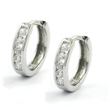 Creole, 13x Zirkonia, 9Kt Weißgold