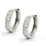 Creole, 13x Zirkonia, 9Kt Weißgold