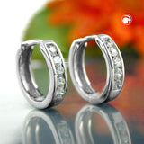 Creole, 13x Zirkonia, 9Kt Weißgold