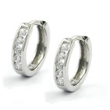 Creole, 13x Zirkonia, 9Kt Weißgold