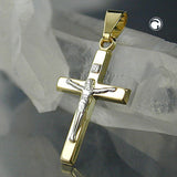 Anhänger, Jesuskreuz bicolor 9Kt GOLD