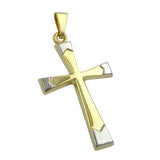 Anhänger, Kreuz bicolor, 9Kt GOLD