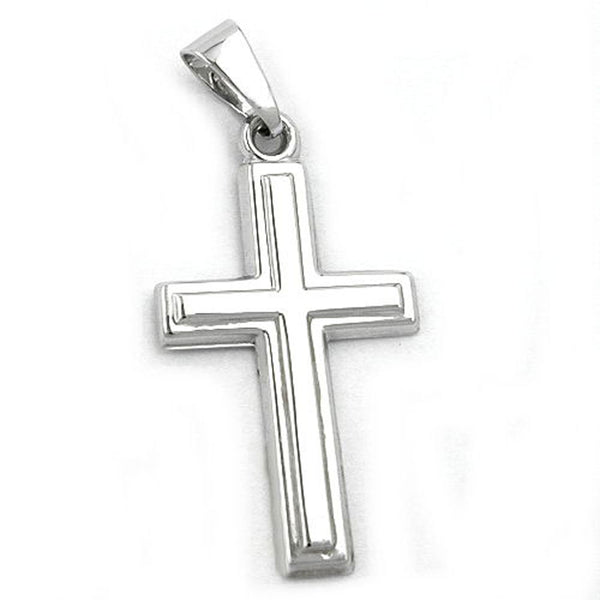 Anhänger, Kreuz, 9Kt Weißgold
