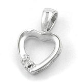 Anhänger Herz mit Diamant 14Kt Weißgold