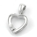 Anhänger Herz mit Diamant 14Kt Weißgold