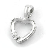 Anhänger Herz mit Diamant 14Kt Weißgold