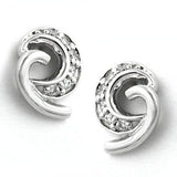 Stecker mit Diamanten, 14Kt Weißgold