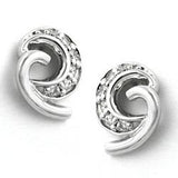 Stecker mit Diamanten, 14Kt Weißgold
