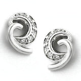 Stecker mit Diamanten, 14Kt Weißgold