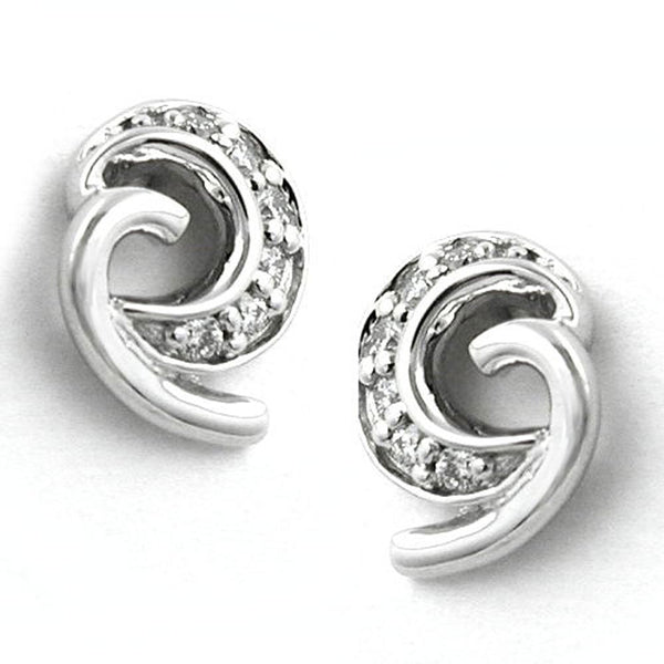 Stecker mit Diamanten, 14Kt Weißgold