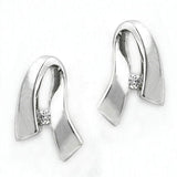 Stecker mit kl. Diamant, 14Kt Weißgold