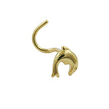 Nasenstecker 5mm kleiner Delfin glänzend 18Kt GOLD
