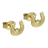 Stecker 6x6mm Hufeisen glänzend 9Kt GOLD