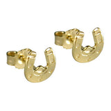 Stecker 6x6mm Hufeisen glänzend 9Kt GOLD