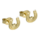 Stecker 6x6mm Hufeisen glänzend 9Kt GOLD