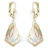 Brisur, 3 Rhomben tricolor, 9Kt GOLD
