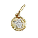 Anhänger, Engelmotiv bicolor, 9Kt GOLD