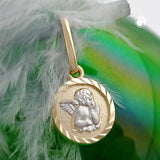 Anhänger, Engelmotiv bicolor, 9Kt GOLD