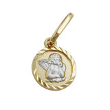 Anhänger, Engelmotiv bicolor, 9Kt GOLD