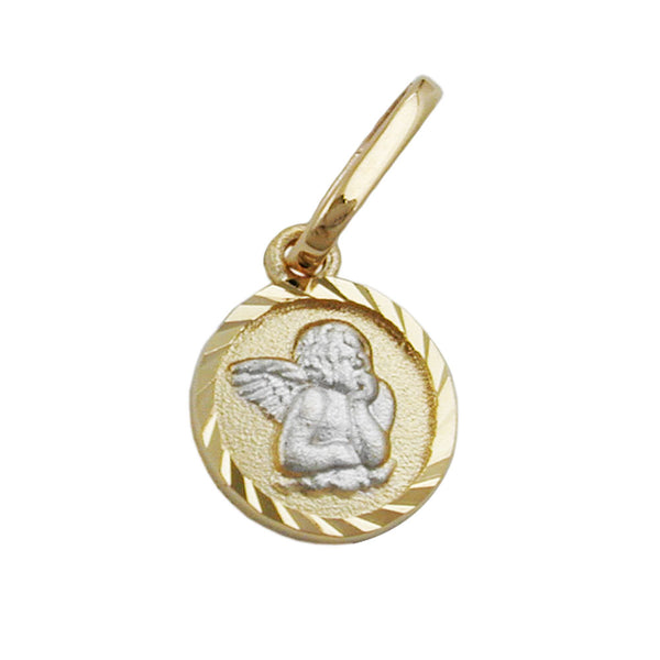 Anhänger, Engelmotiv bicolor, 9Kt GOLD