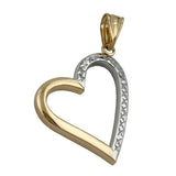 Anhänger, Herz offen bicolor, 9Kt GOLD