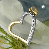 Anhänger, Herz offen bicolor, 9Kt GOLD