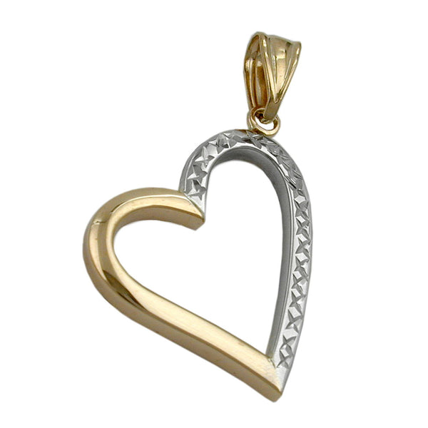 Anhänger, Herz offen bicolor, 9Kt GOLD