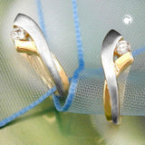 Creole, 15mm, bicolor, 9Kt GOLD