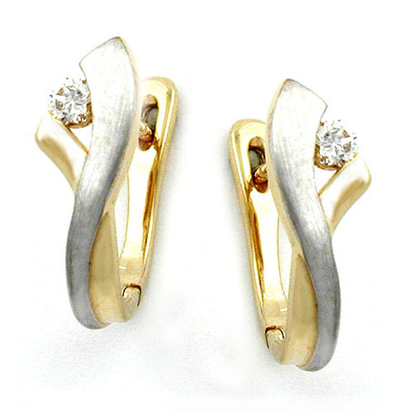 Creole, 15mm, bicolor, 9Kt GOLD