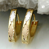 Creole, tricolor diamantiert, 9Kt GOLD