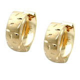 Creole, vorn matt diamantiert, 9Kt GOLD