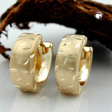 Creole, vorn matt diamantiert, 9Kt GOLD