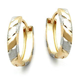 Creole, bicolor, diamantiert, 9Kt GOLD