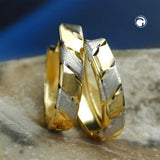 Creole, bicolor, diamantiert, 9Kt GOLD