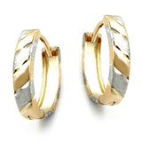 Creole, bicolor, diamantiert, 9Kt GOLD