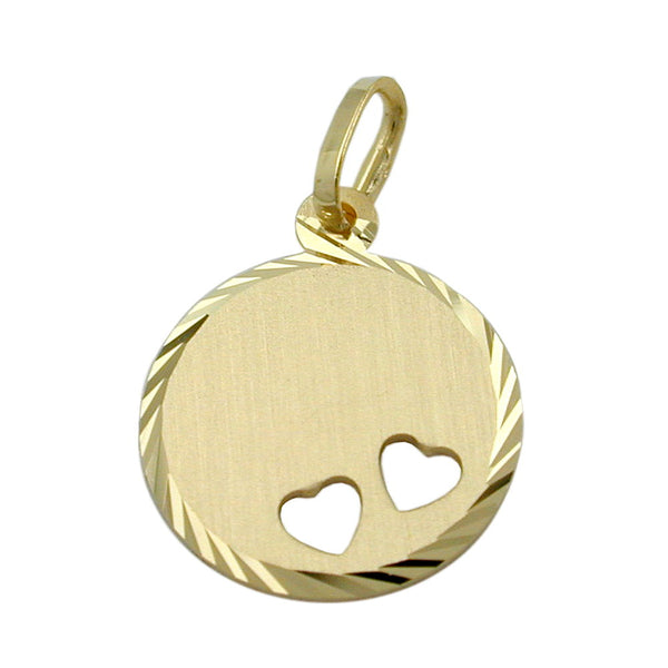 Anhänger, Gravurplatte Herz, 9Kt GOLD