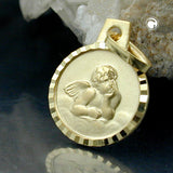 Anhänger, Taufanhänger, Engel, 9Kt GOLD