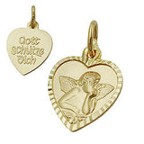 Anhänger, Taufanhänger Herz, 9Kt GOLD