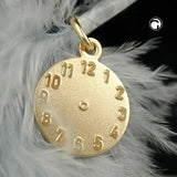 Anhänger, Taufanhänger Uhr, 9Kt GOLD