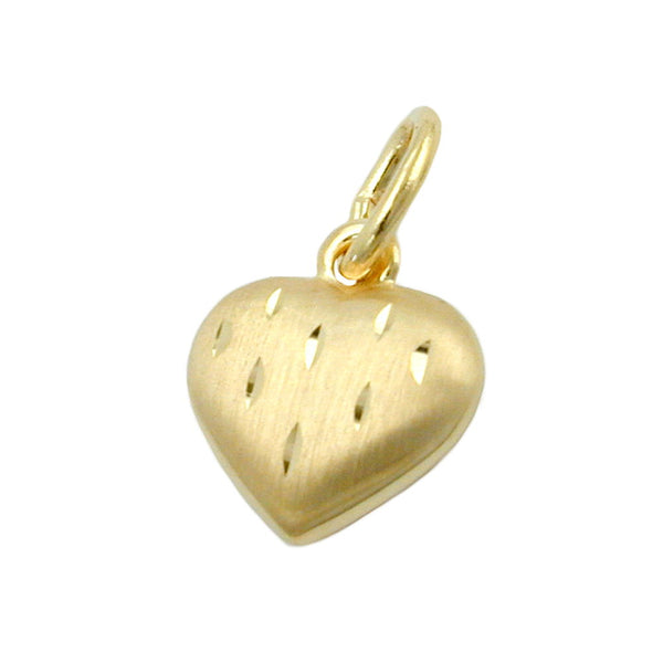 Anhänger, Herz mit Schliff, 9Kt GOLD